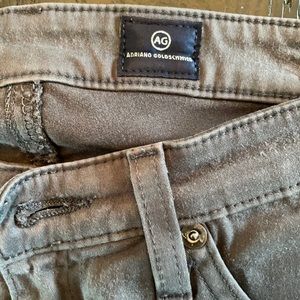 AG charcoal grey cigarette leg denim